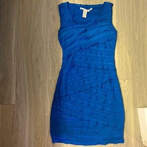 Max Studio Blue Fitted Dress - Small